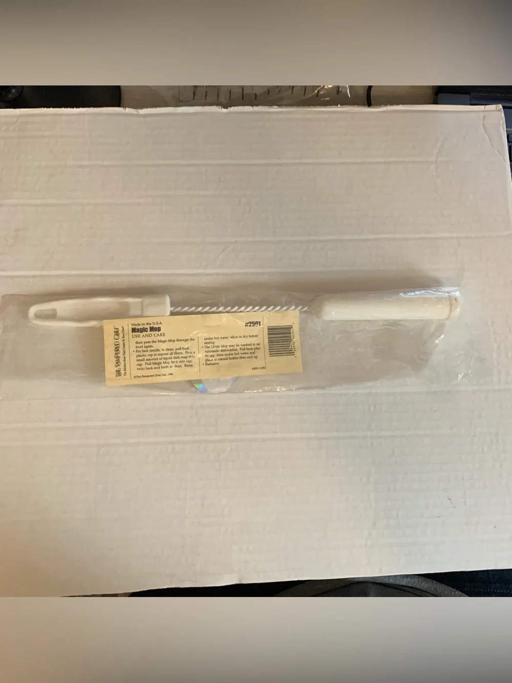 Vintage 1996 Magic Mop Pampered Chef 2501 Grease Oil Reduce Brush Utensil Tool